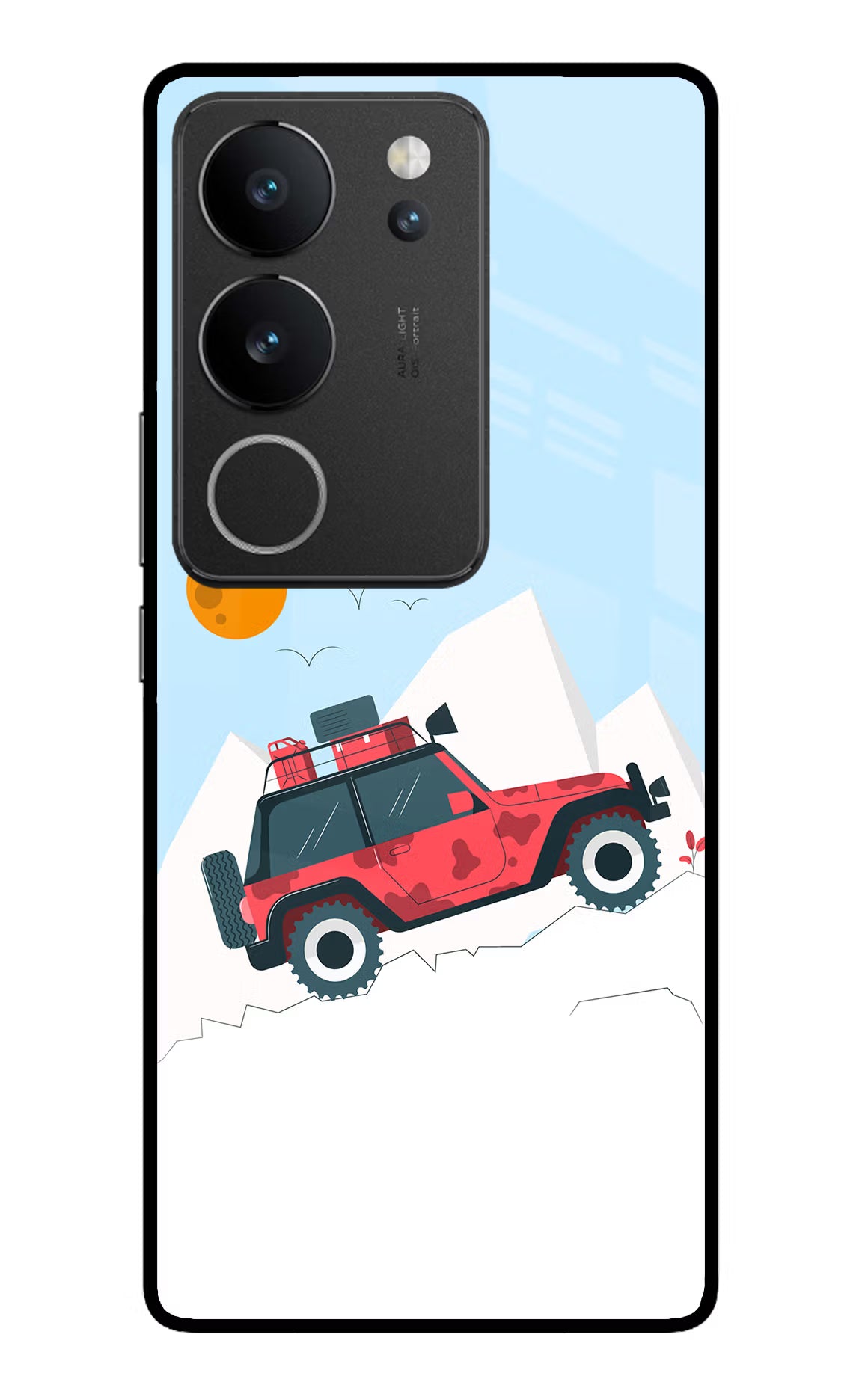 Mountain Trail Beast Vivo V29/V29 Pro Glass Case Back Cover by Casekaro