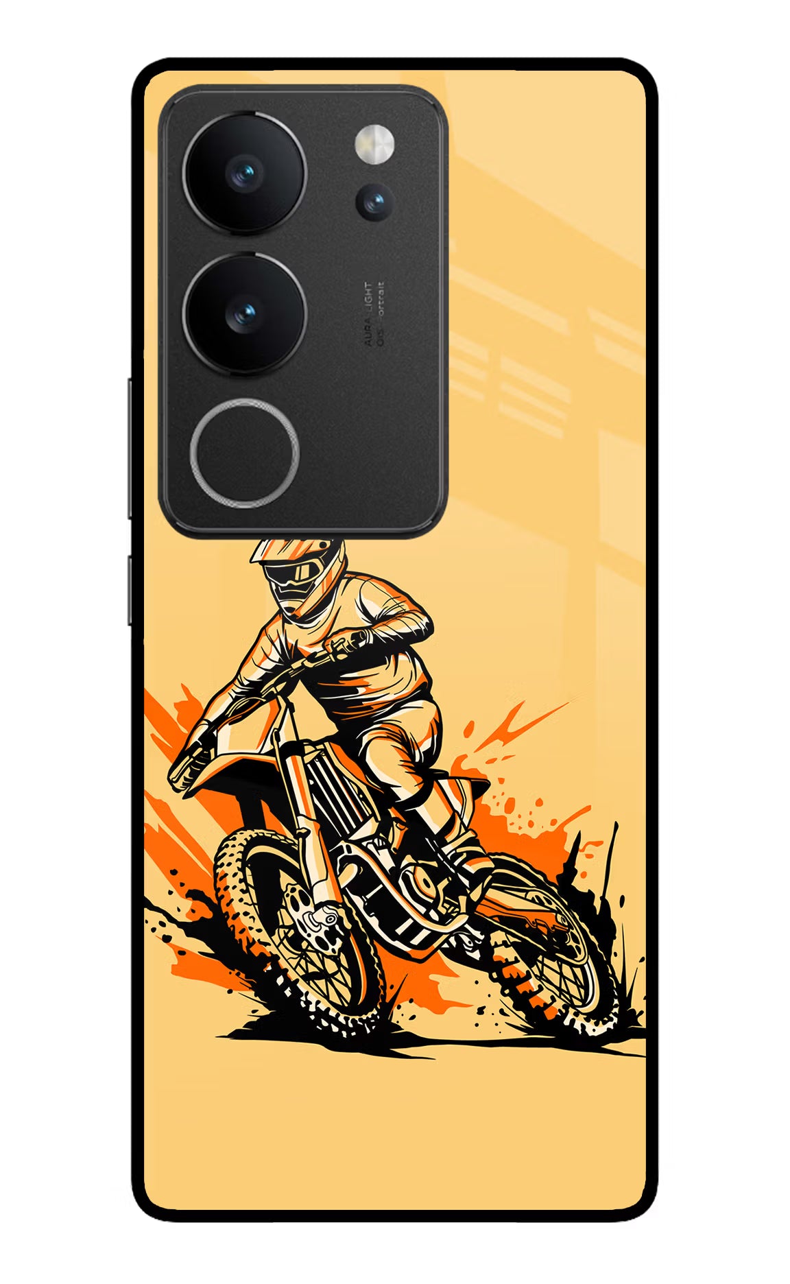 Off-Road Fury Vivo V29/V29 Pro Glass Case Back Cover by Casekaro
