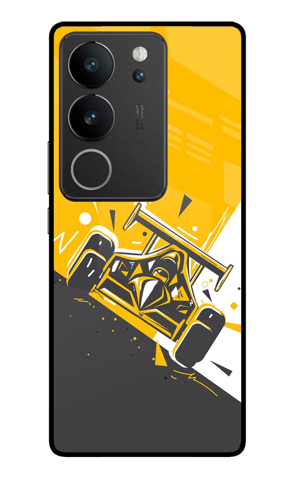 Track King Vivo V29/V29 Pro Glass Case Back Cover by Casekaro