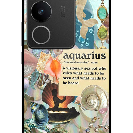 Aquarius Zodiac Vivo V29/V29 Pro Glass Case