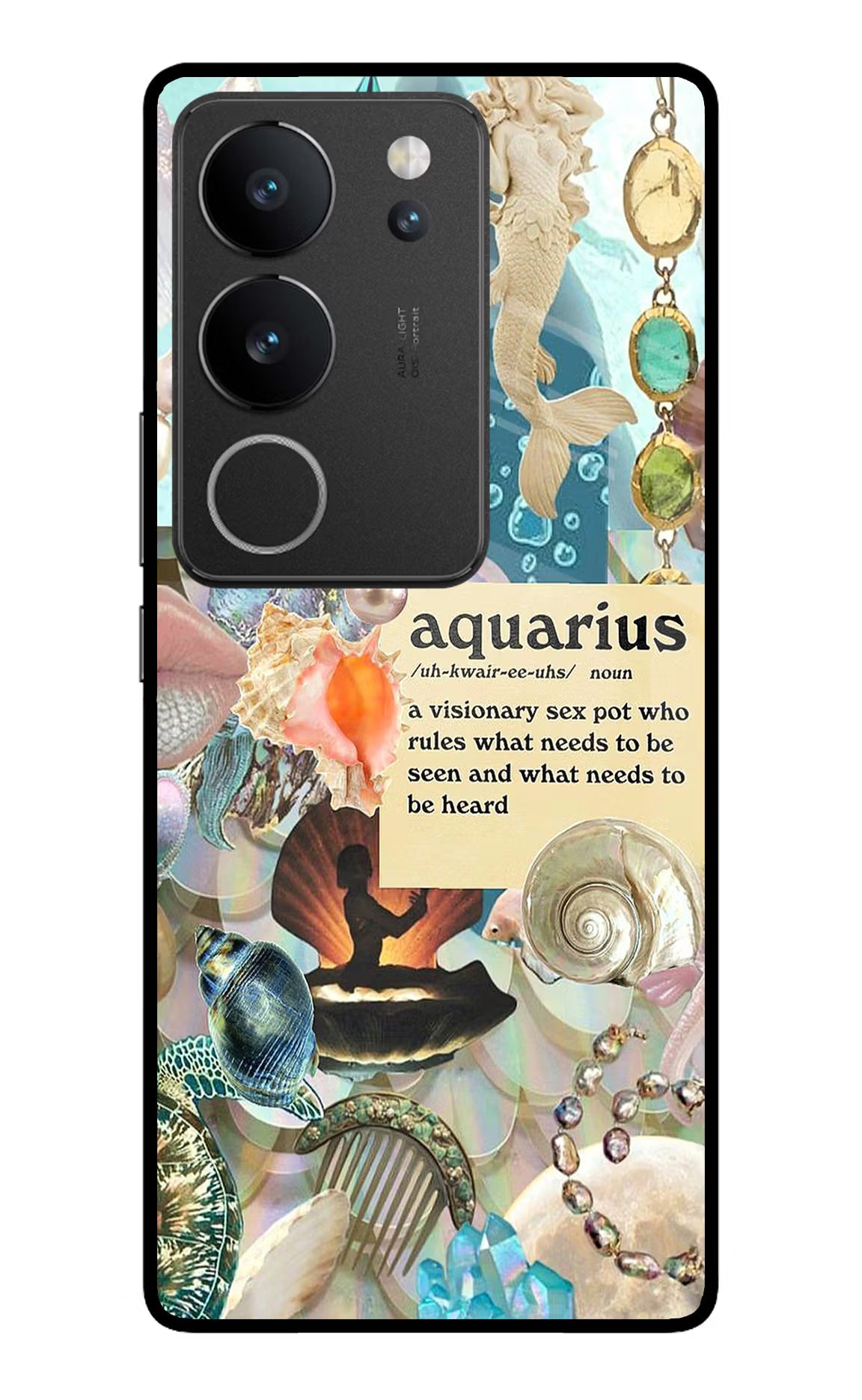 Aquarius Zodiac Vivo V29/V29 Pro Glass Case