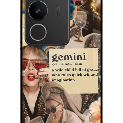 Gemini Zodiac Vivo V29/V29 Pro Glass Case