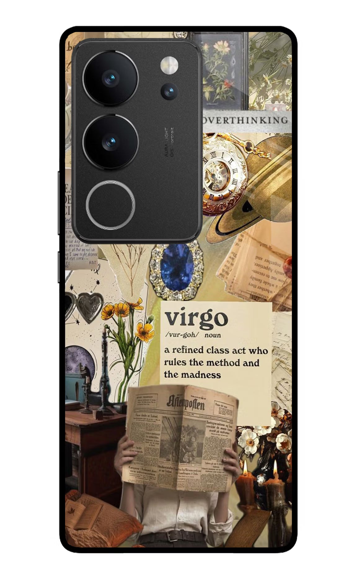 Virgo Zodiac Vivo V29/V29 Pro Glass Case Back Cover by Casekaro