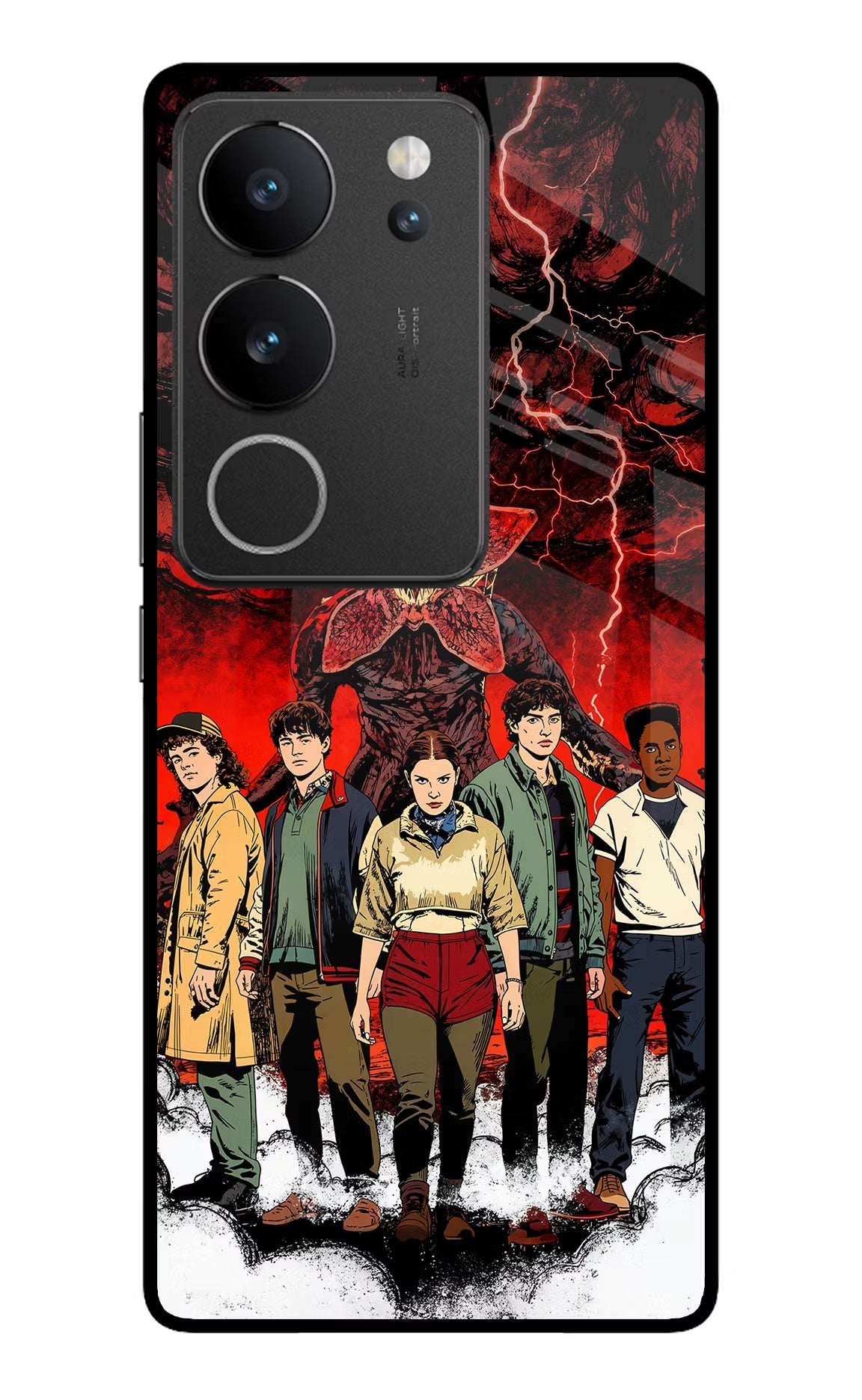 Ordinary Things Characters Vivo V29/V29 Pro Glass Case Back Cover by Casekaro