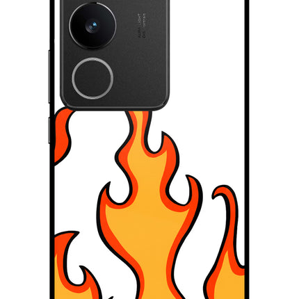 Fired Up – White Vivo V29/V29 Pro Glass Case