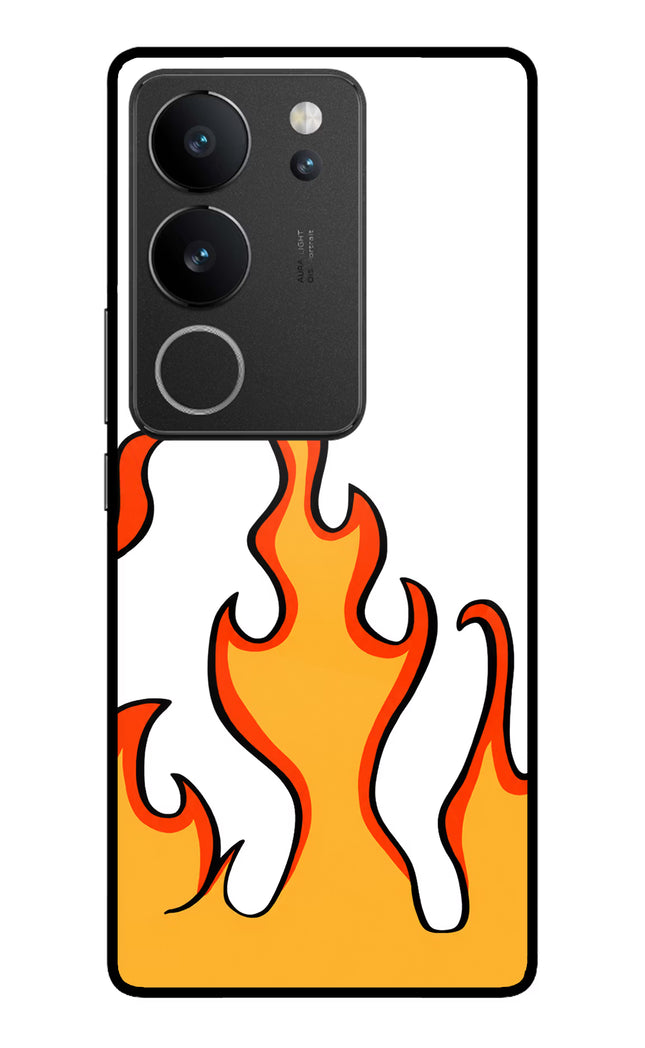 Fired Up – White Vivo V29/V29 Pro Glass Case