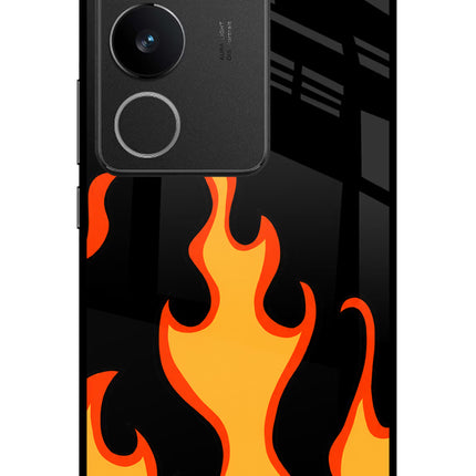 Fired Up – Black Vivo V29/V29 Pro Glass Case