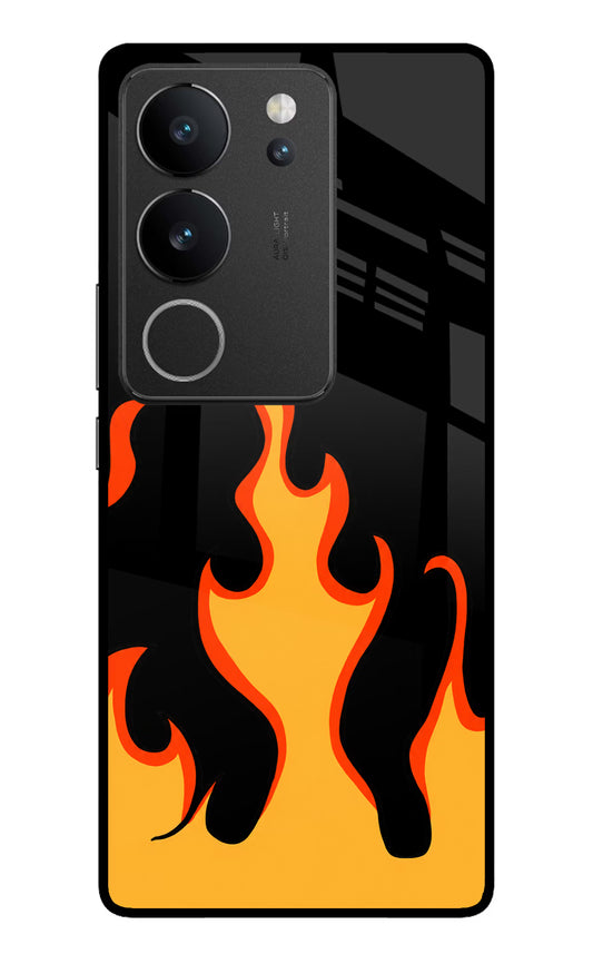 Fired Up – Black Vivo V29/V29 Pro Glass Case