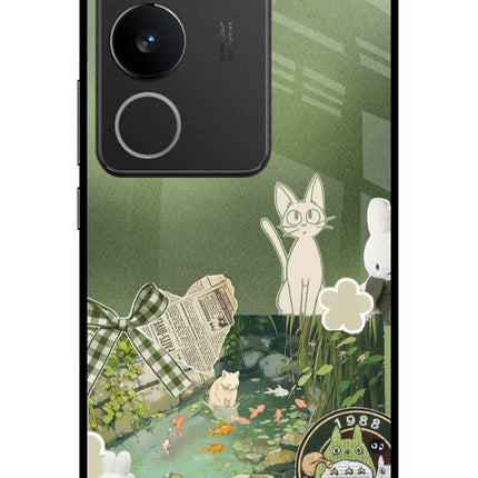 Aesthetic anime Vivo V29/V29 Pro Glass Case