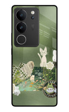 Aesthetic anime Vivo V29/V29 Pro Glass Case