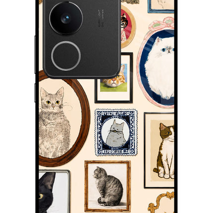 Mirror Cats Vivo V29/V29 Pro Glass Case