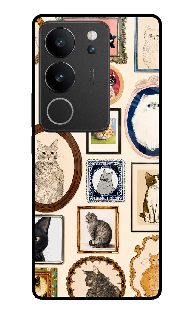 Mirror Cats Vivo V29/V29 Pro Glass Case