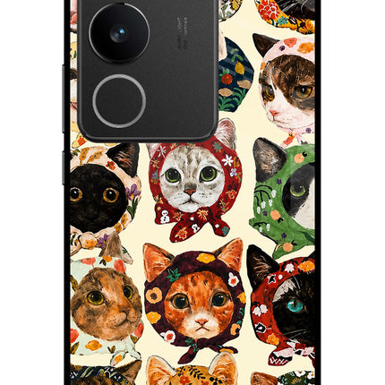 Cool Cat Vivo V29/V29 Pro Glass Case