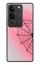 Pink Web Vivo V29/V29 Pro Glass Case