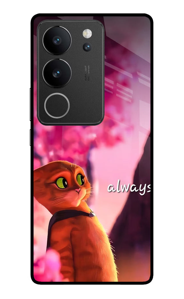 Always Cat Vivo V29/V29 Pro Glass Case