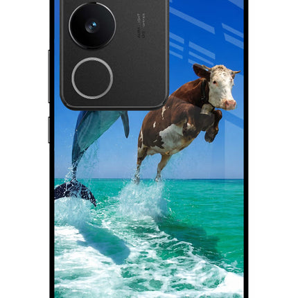 Dolphin vs Cow Vivo V29/V29 Pro Glass Case