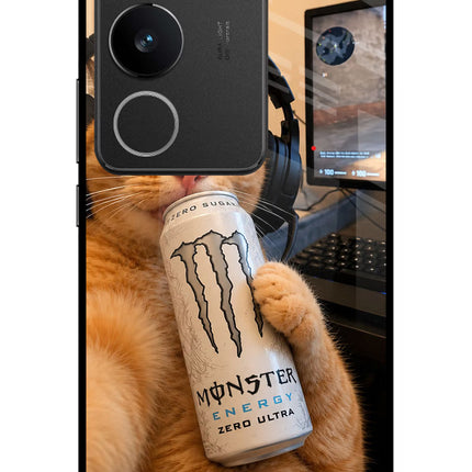Gamer Cat Energy Vivo V29/V29 Pro Glass Case