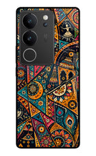 Folk Print Vivo V29/V29 Pro Glass Case