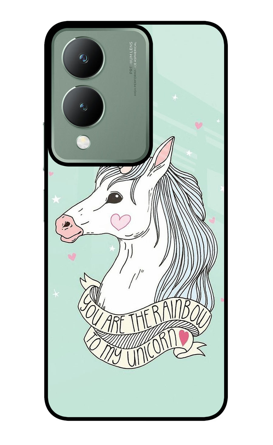 Unicorn Wallpaper Vivo Y17s Back Cover, Glass case