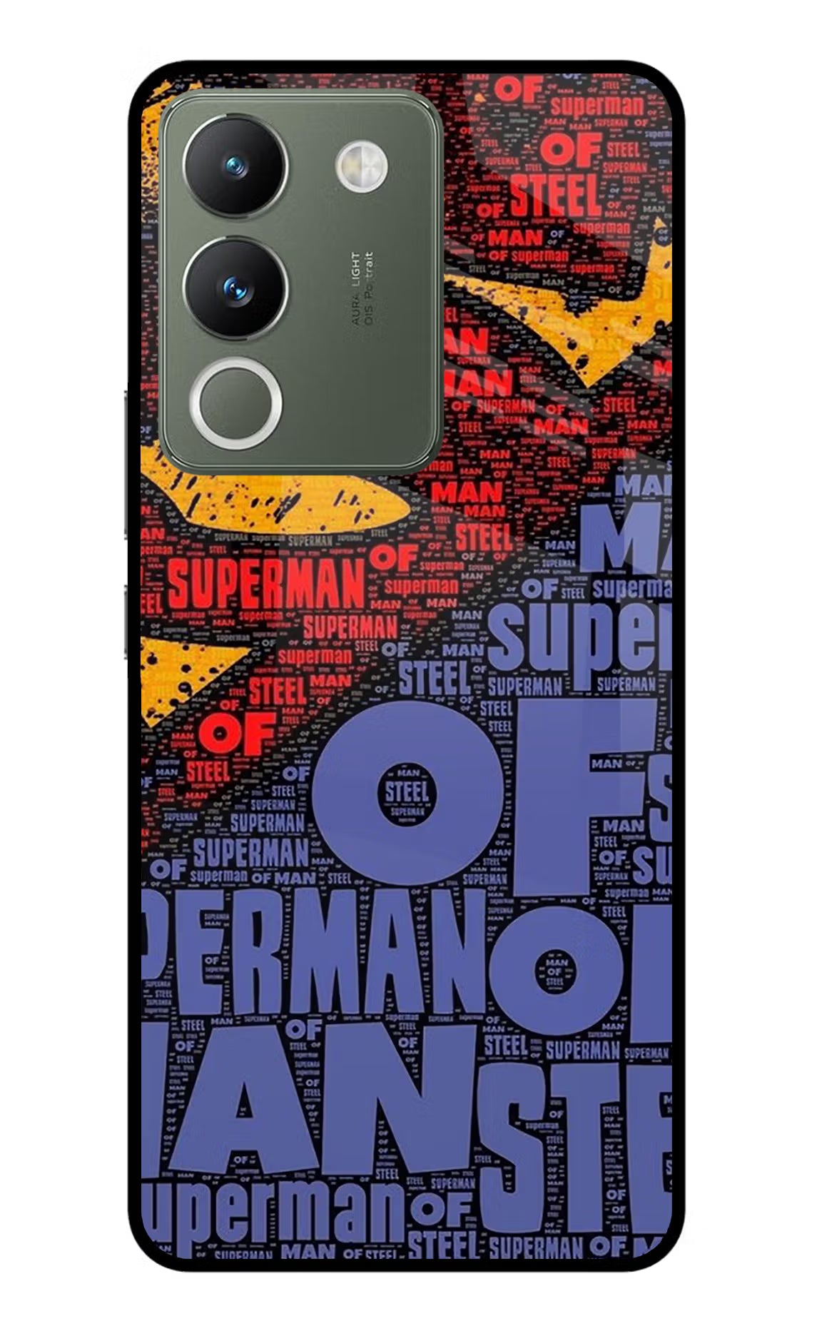 Superman Vivo Y200 5G Glass Case Back Cover by Casekaro