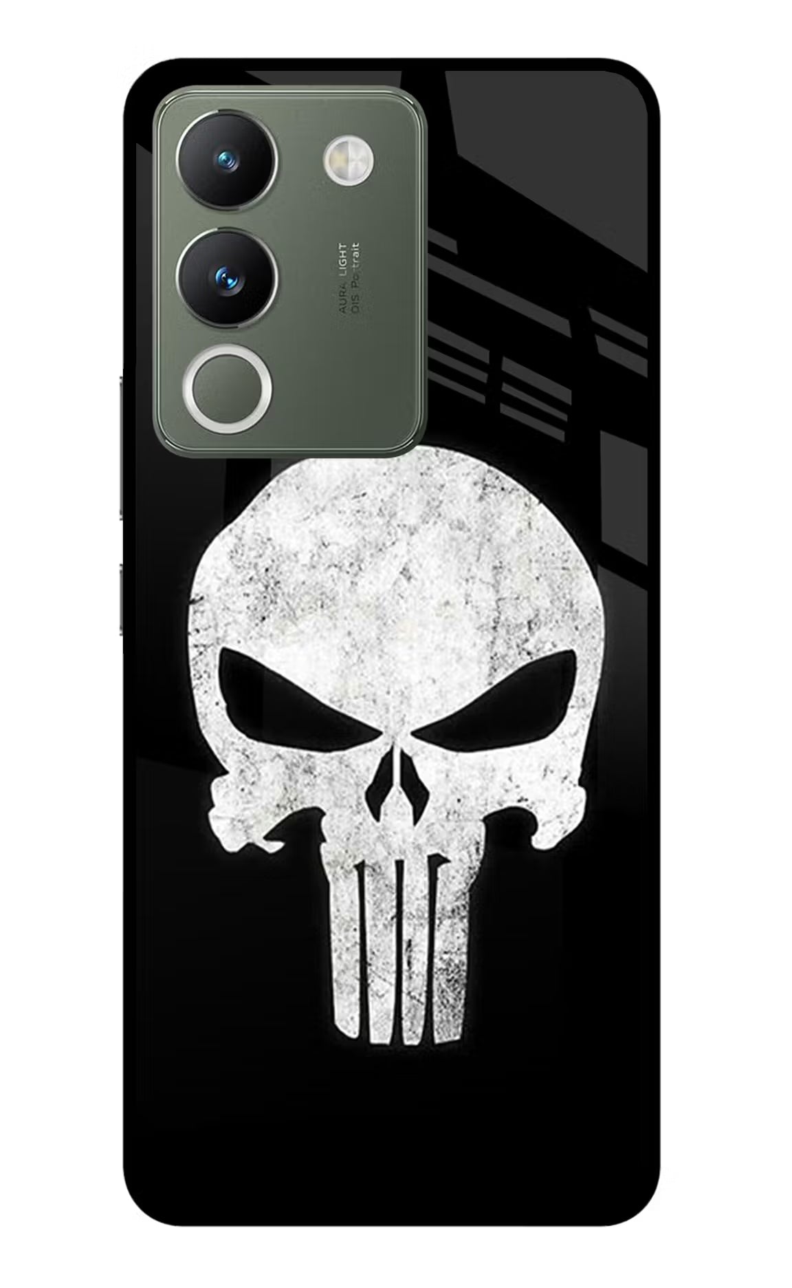 Punisher Skull Vivo Y200 5G Glass Case Back Cover by Casekaro