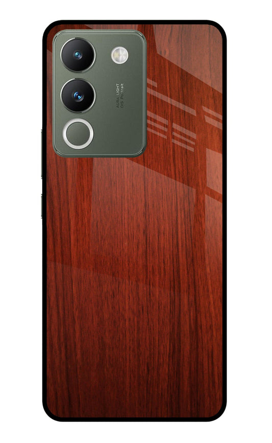 Wooden Plain Pattern Vivo Y200 5G Glass Case