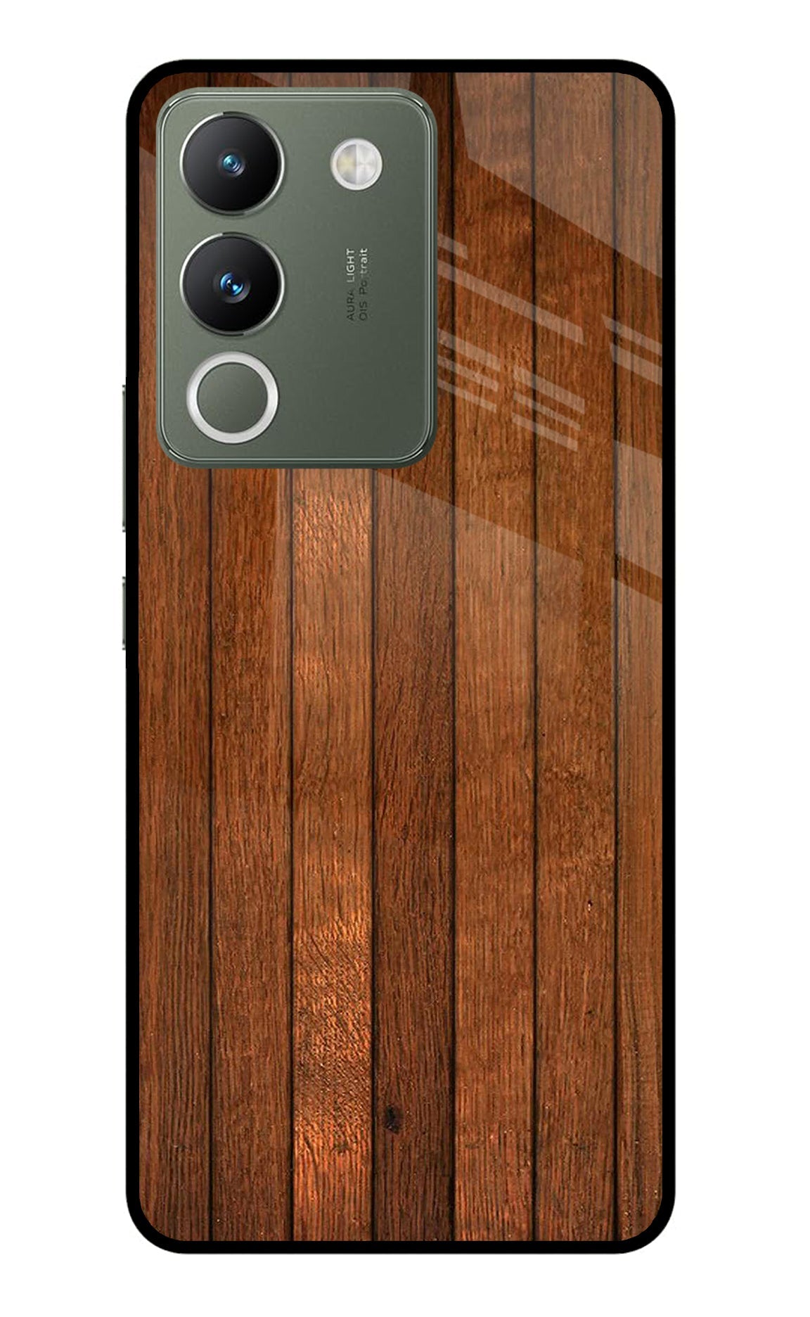 Wooden Artwork Bands Vivo Y200 5G Back Cover