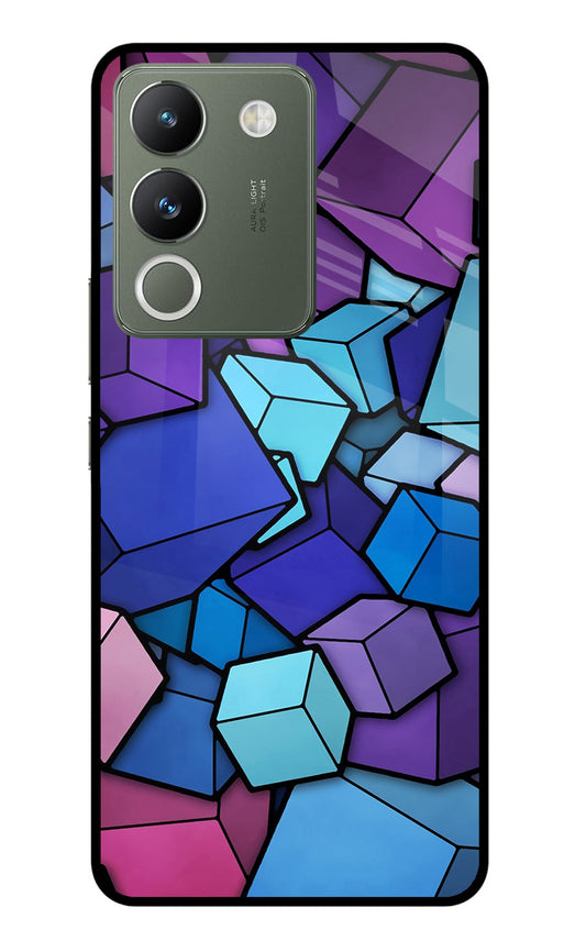 Cubic Abstract Vivo Y200 5G Glass Case