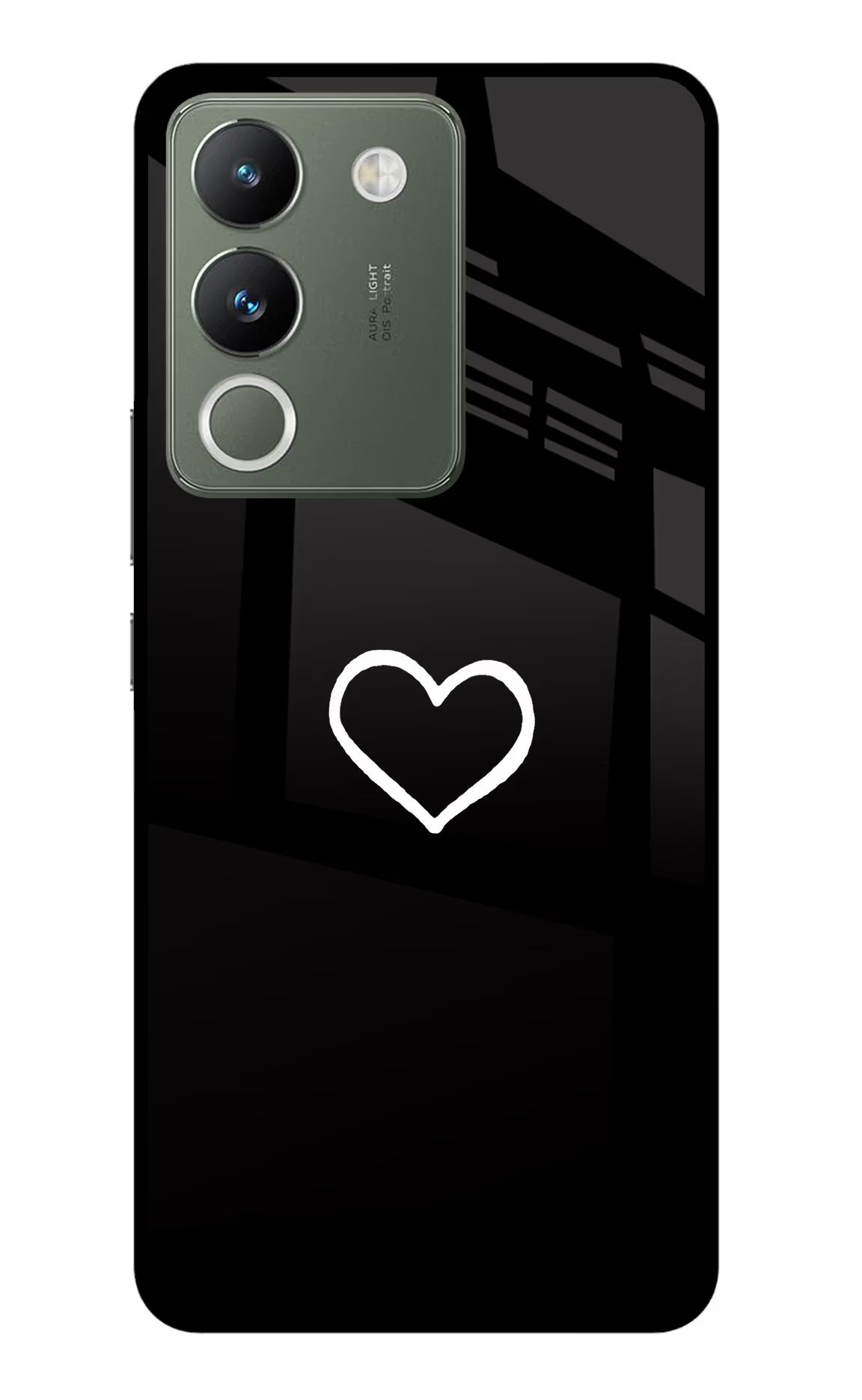 Heart Vivo Y200 5G Glass Case Back Cover by Casekaro