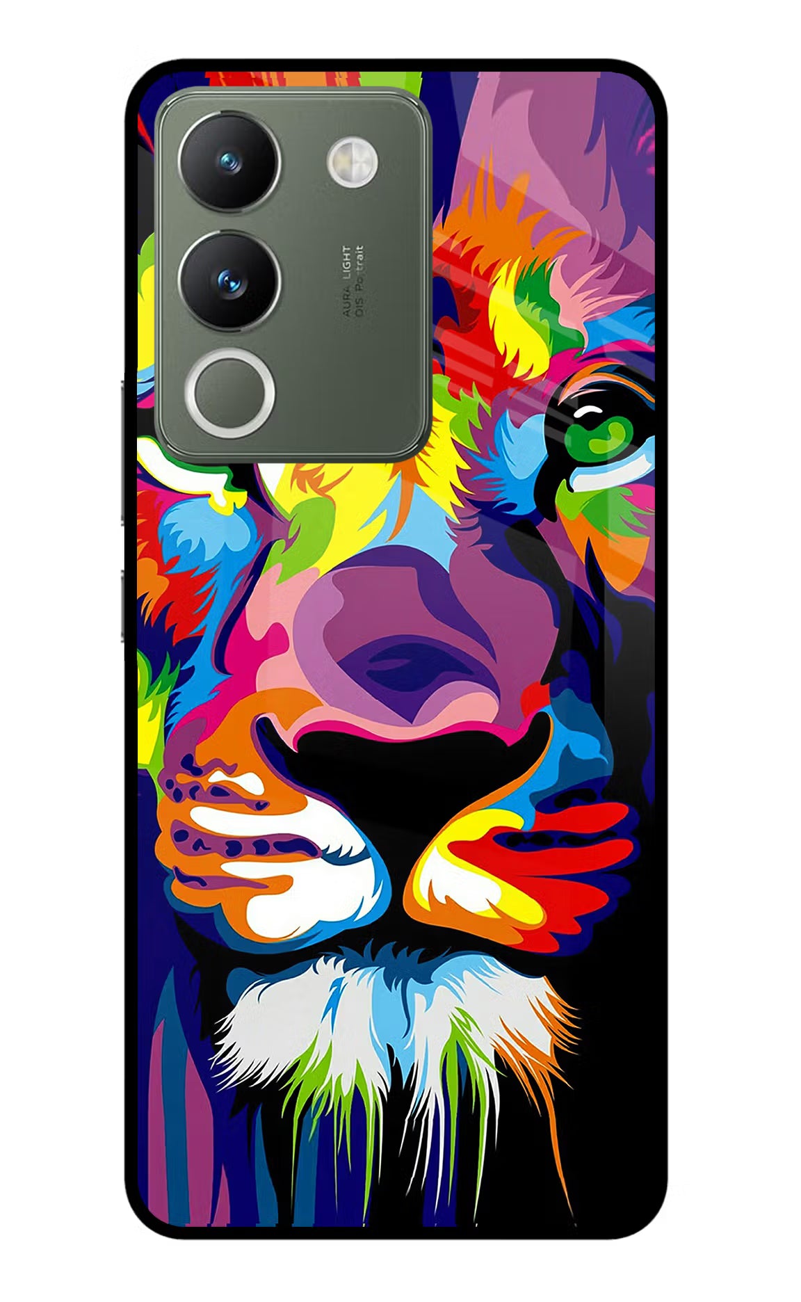 Lion Vivo Y200 5G Glass Case Back Cover by Casekaro