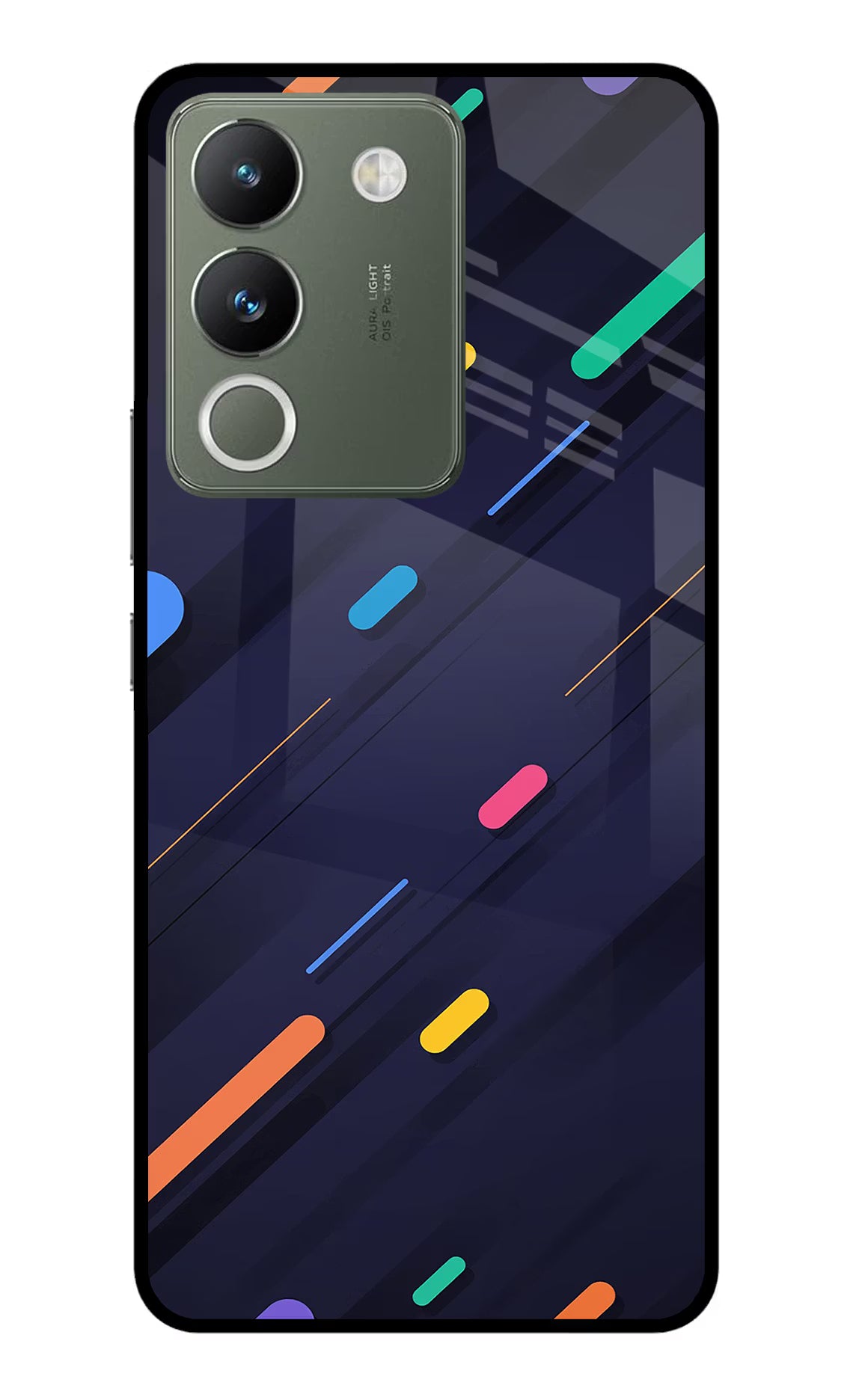 Abstract Design Vivo Y200 5G Glass Case Back Cover by Casekaro