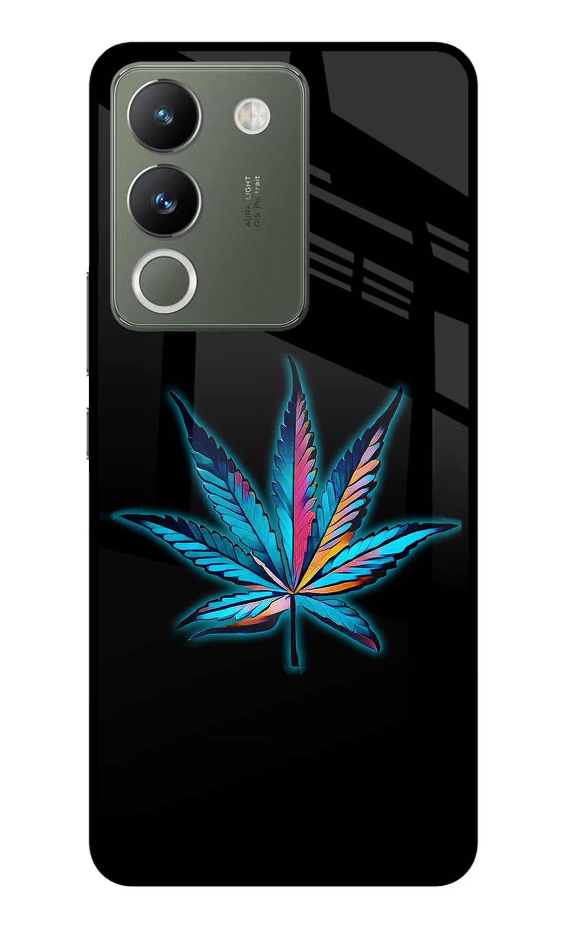 Weed Vivo Y200 5G Glass Case Back Cover by Casekaro