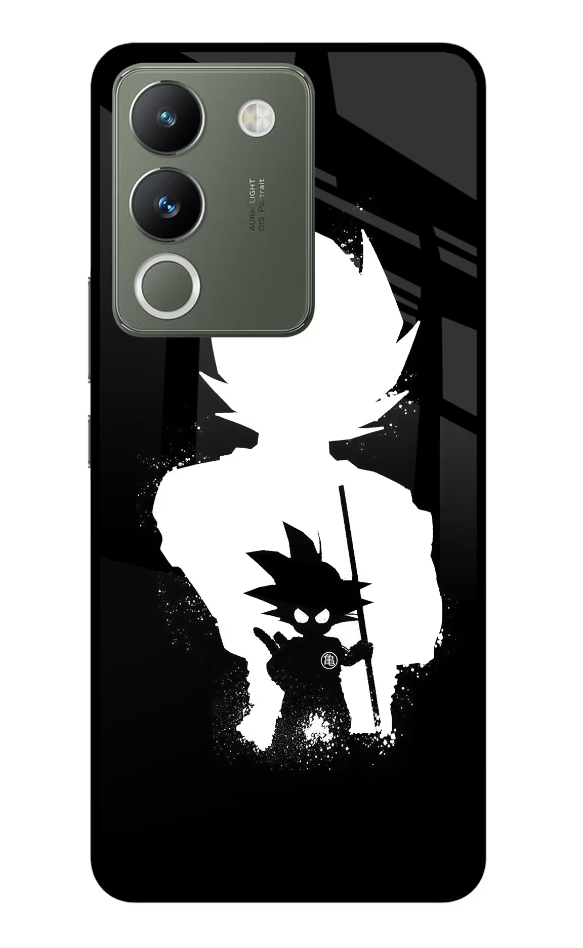 Goku Shadow Vivo Y200 5G Glass Case Back Cover by Casekaro