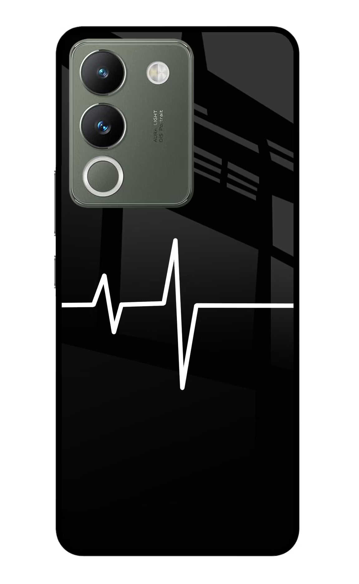 Heart Beats Vivo Y200 5G Glass Case Back Cover by Casekaro