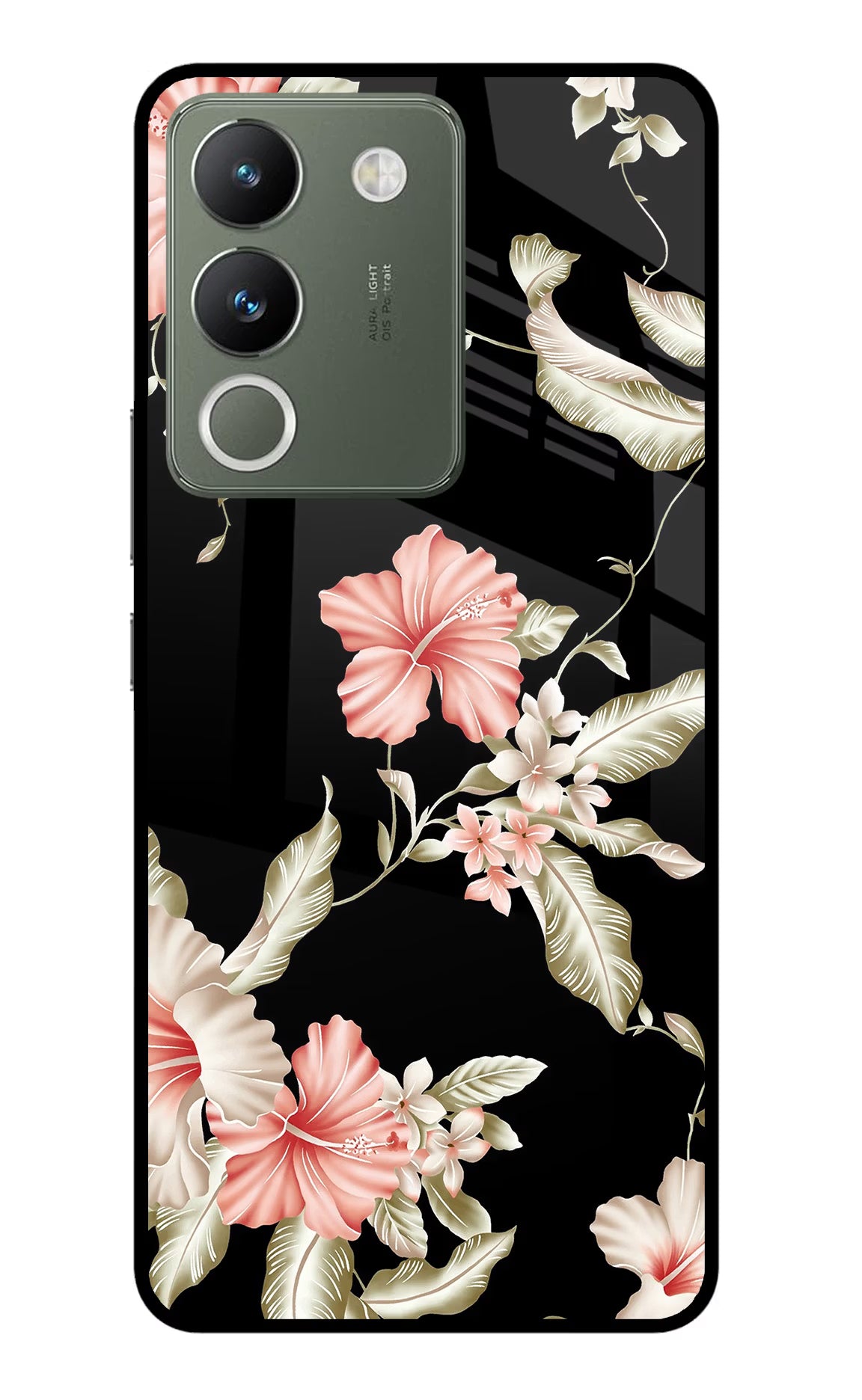 Flowers Vivo Y200 5G Glass Case Back Cover by Casekaro