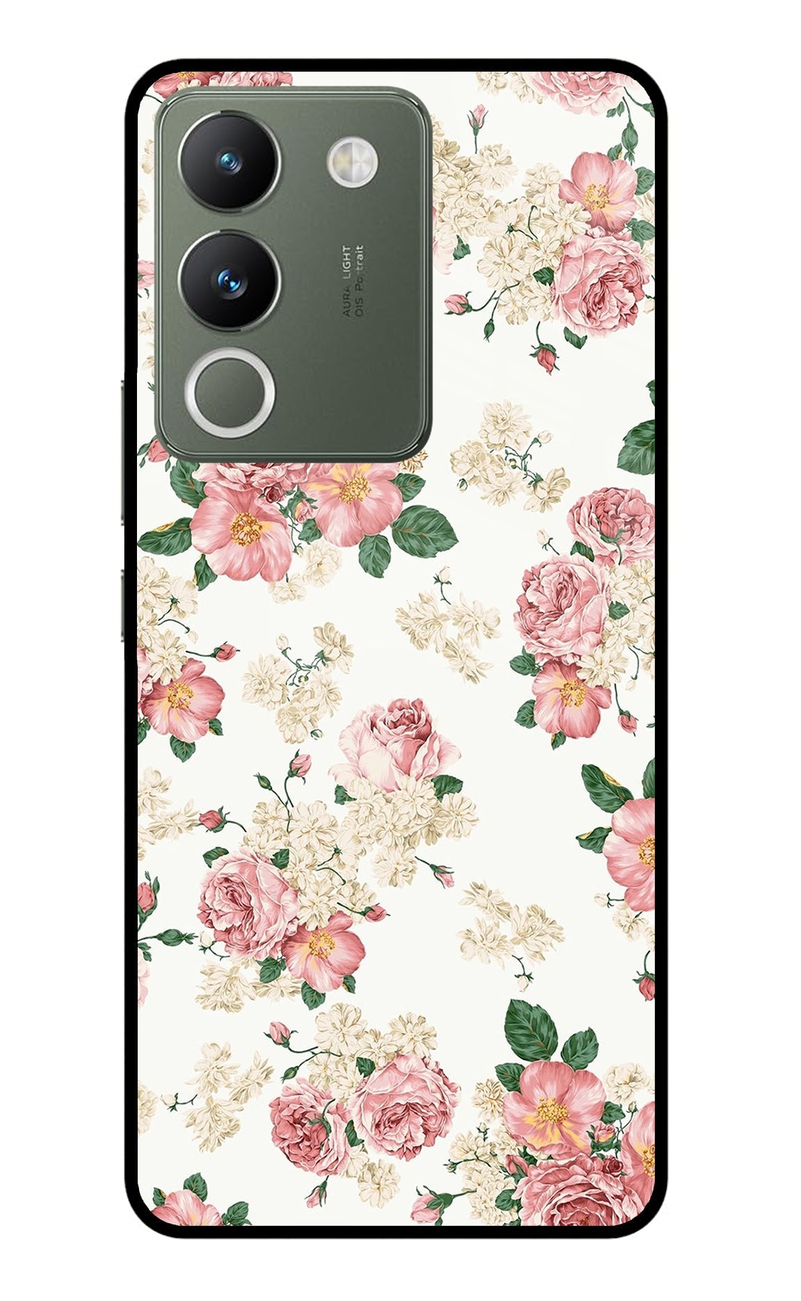 Flowers Vivo Y200 5G Glass Case