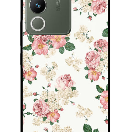 Flowers Vivo Y200 5G Glass Case