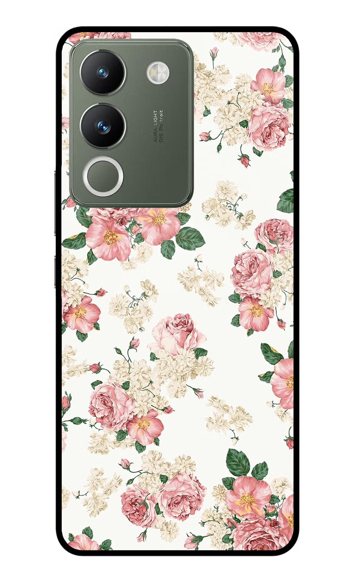 Flowers Vivo Y200 5G Glass Case Back Cover by Casekaro
