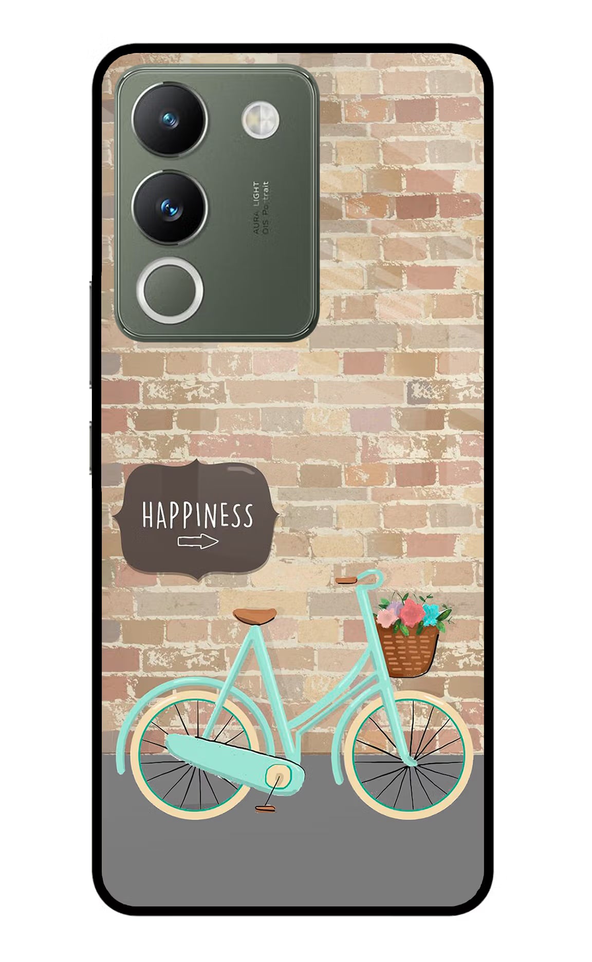 Happiness Artwork Vivo Y200 5G Glass Case Back Cover by Casekaro