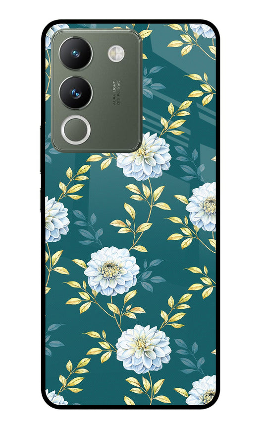 Flowers Vivo Y200 5G Glass Case