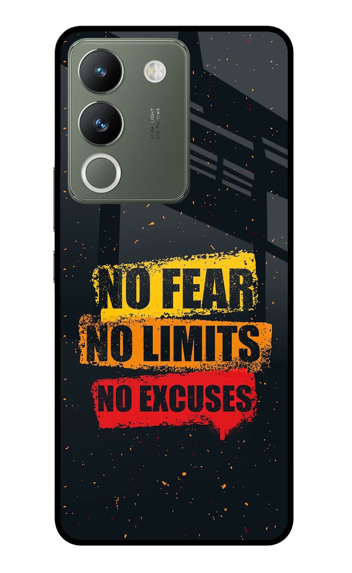 No Fear No Limits No Excuse Vivo Y200 5G Glass Case
