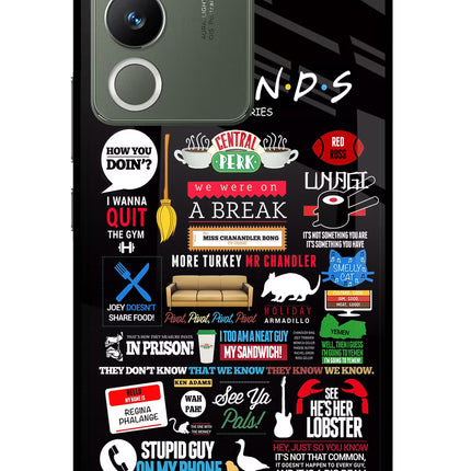 FRIENDS Vivo Y200 5G Glass Case Back Cover by Casekaro