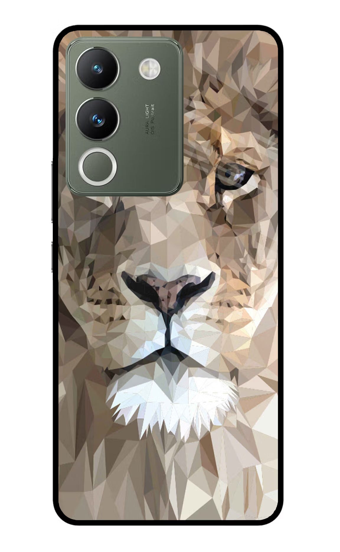 Lion Art Vivo Y200 5G Glass Case Back Cover by Casekaro