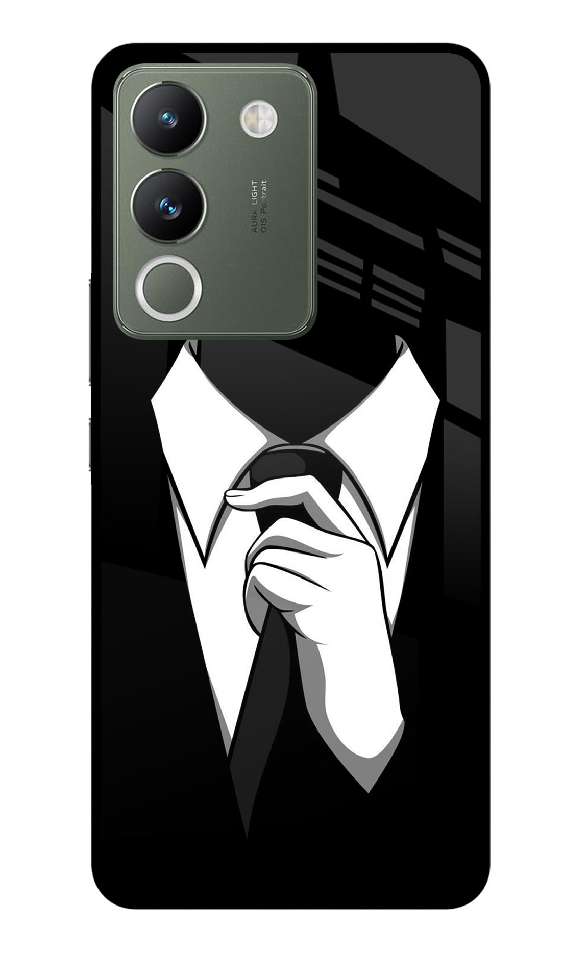 Black Tie Vivo Y200 5G Back Cover