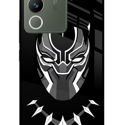 Black Panther Vivo Y200 5G Glass Case Back Cover by Casekaro