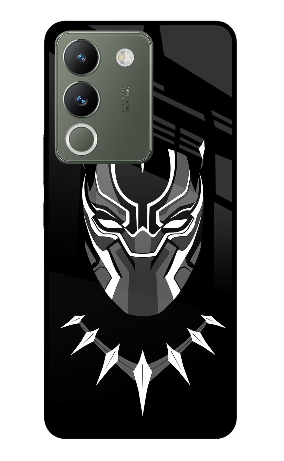 Black Panther Vivo Y200 5G Glass Case Back Cover by Casekaro