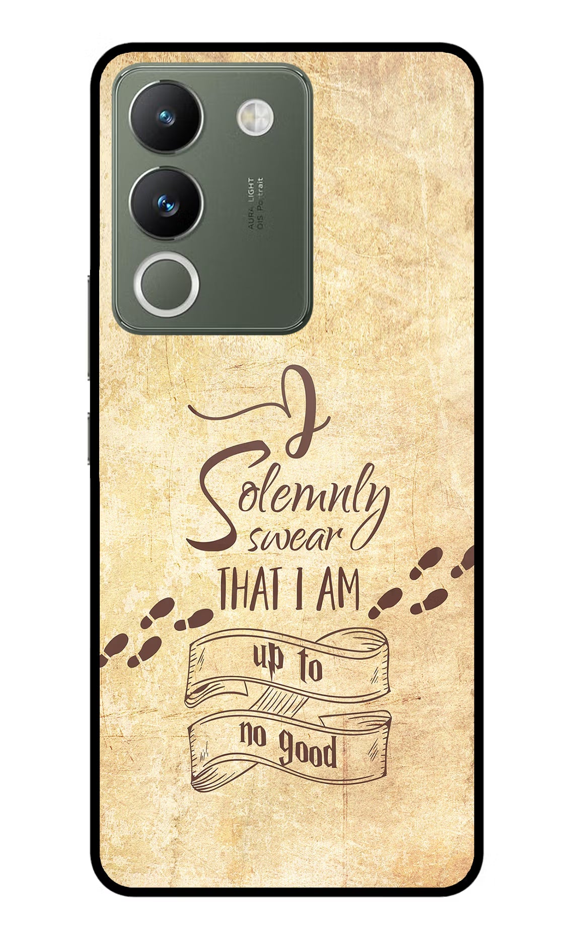 I Solemnly swear that i up to no good Vivo Y200 5G Glass Case Back Cover by Casekaro