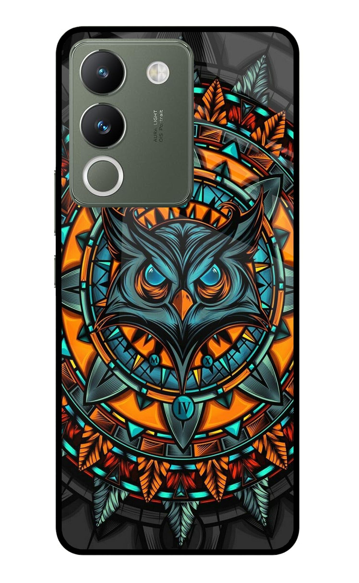 Angry Owl Art Vivo Y200 5G Glass Case