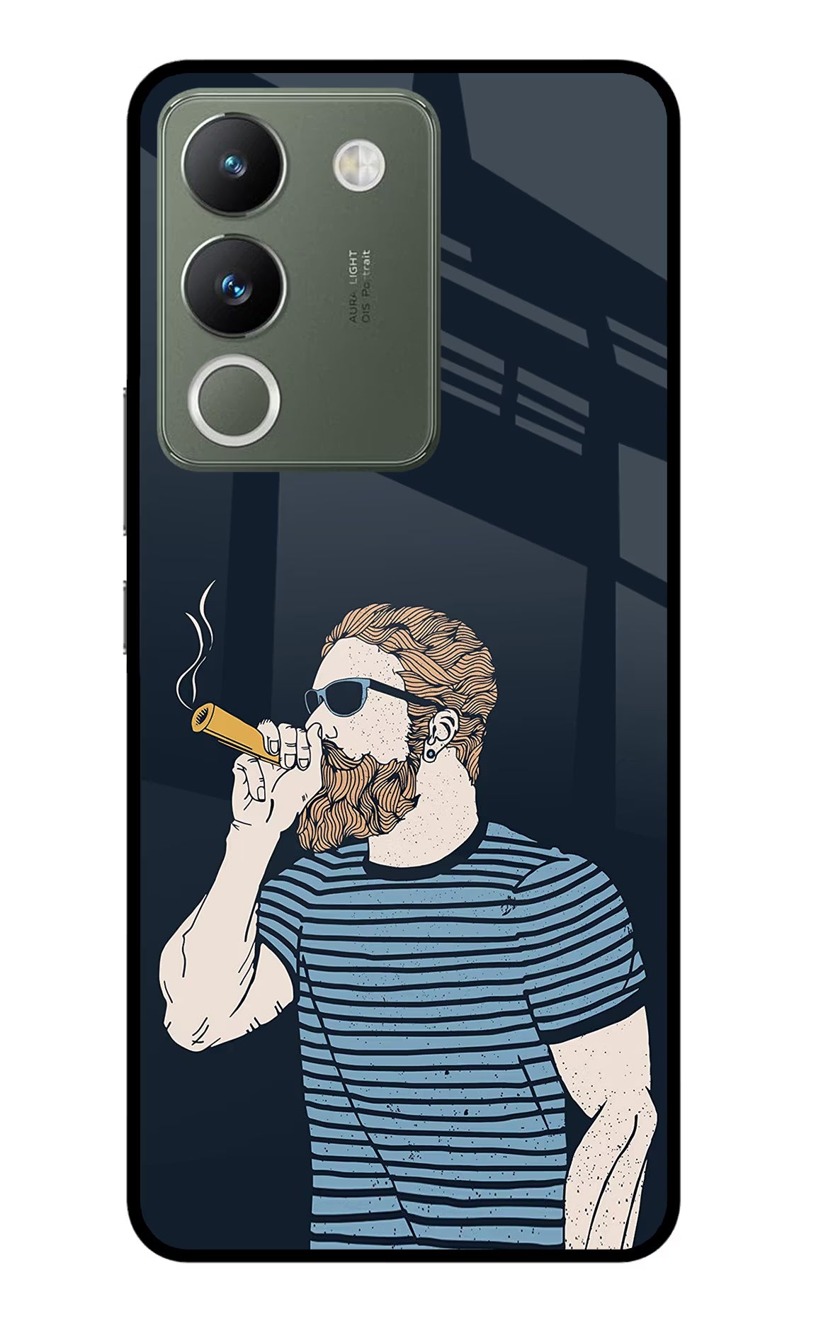 Smoking Vivo Y200 5G Glass Case Back Cover by Casekaro