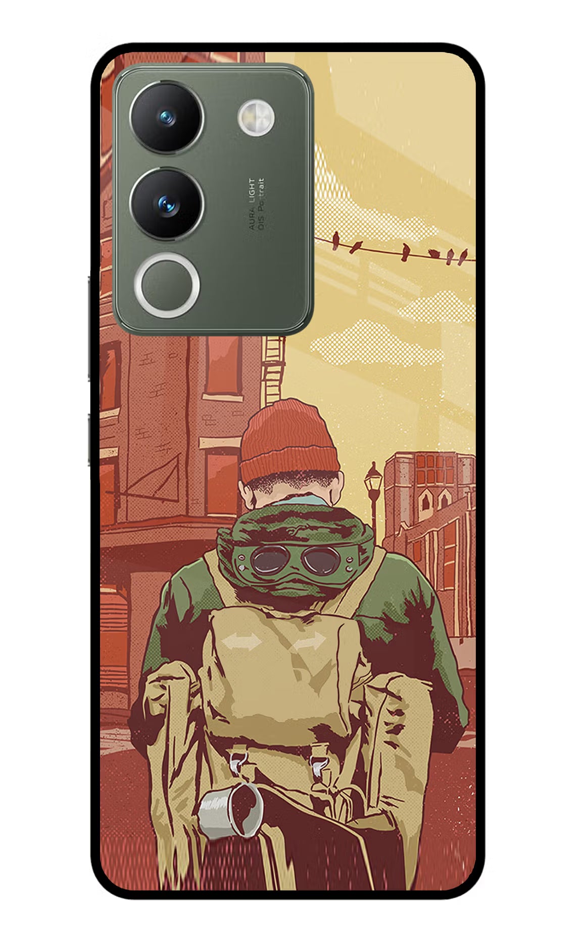 Adventurous Vivo Y200 5G Glass Case Back Cover by Casekaro